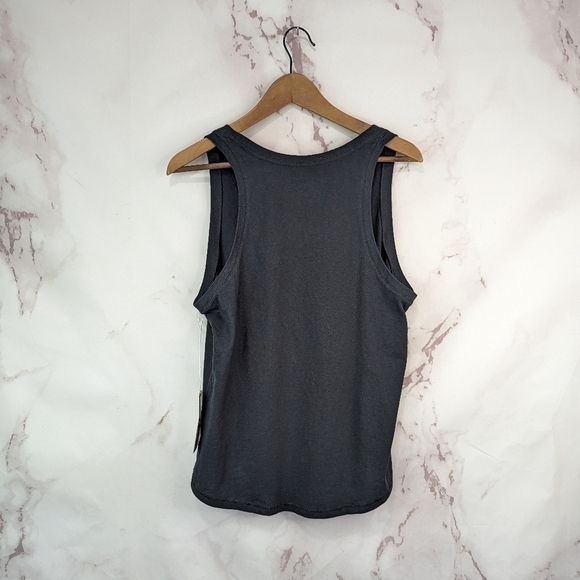 Everlane Tank Top Womens Large Black The Re Cotton Racerback Sleeveless Scoop - Picture 8 of 11